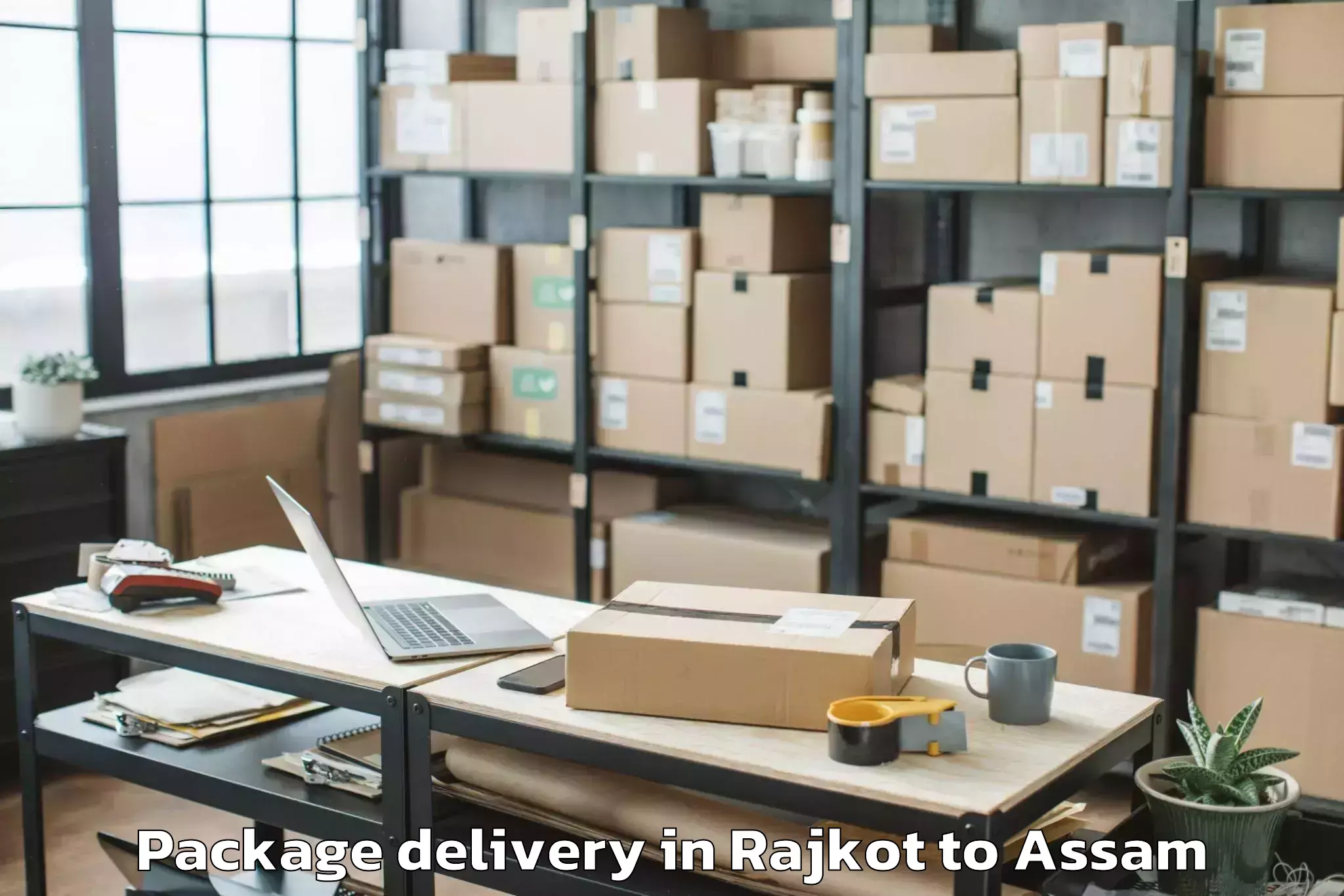 Easy Rajkot to Silapathar Package Delivery Booking